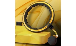 HHM21 HULA HOOP TPE BLACK/YELLOW MAGNETIC WITH WEIGHT + COUNTER HMS