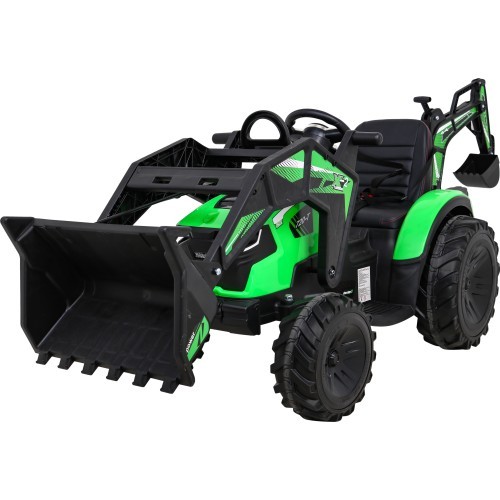 Elektromobilis traktors ar piekabi Buggy 720-T, zaļš