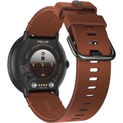Polar Ignite 3 Titanium fitnesa viedpulkstenis ar ādas siksniņu - Melns/bronzas