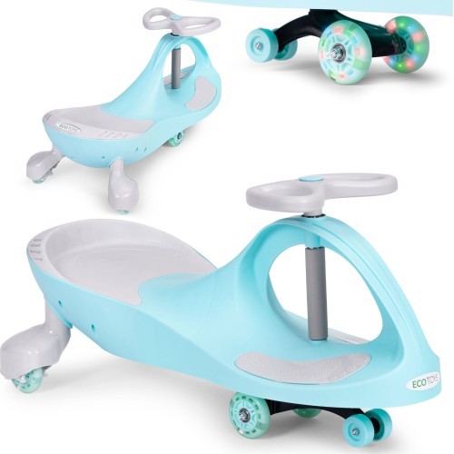 Гравитационная машинка для детей со светодиодными колёсами синяя ECOTOYS