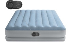 Liels divvietīgs piepūšams matracis 203x152x36 cm ar iebūvētu elektrisko sūkni INTEX 64159