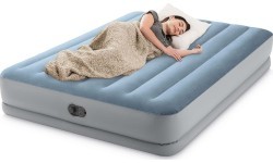 Duży materac dmuchany dwuosobowy 203x152x36 cm z wbudowaną pompką elektryczną łóżko INTEX 64159