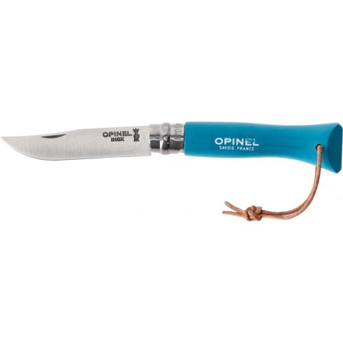 Нож Opinel Colorama 06 inox бирюзовый с темляком