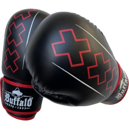 Buffalo Outrage boxing gloves black and red 14oz
