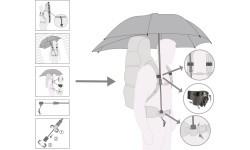 EuroSchirm lietussargs "Swing backpack handsfree"