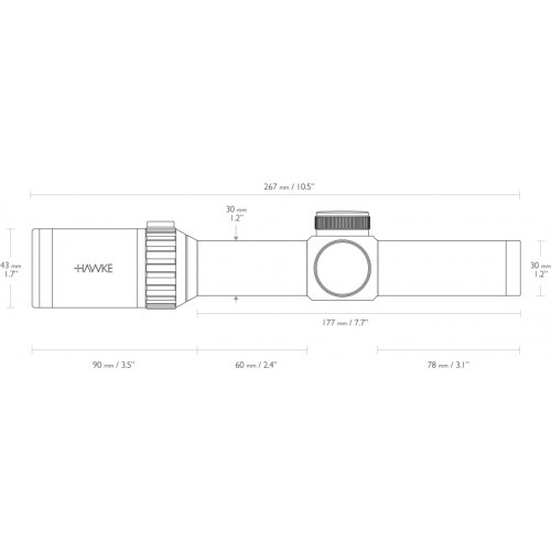 Оптический прицел Hawke Vantage 30 WA FD 1-8x24
