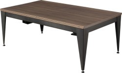 Pool Table / Dining Table, Vancouver III, 7 ft., black/brown, burgundy cloth