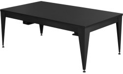 Pool Table / Dining Table, Vancouver III, 7 ft., black/black, burgundy cloth