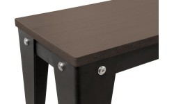 Seat Bench for Pool Table / Dining Table, Vancouver III, 7 ft., black/brown