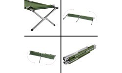 Складная кемпинговая кровать Nils Camp NC2756, зелёная, 200 см