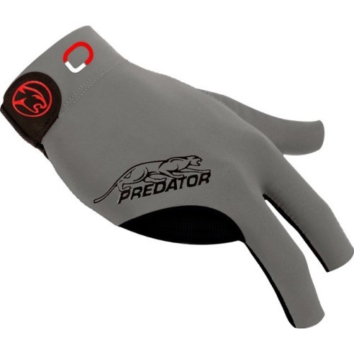 Billiard Glove, Predator Second Skin, 3-Finger, Jasmin Ouschan Grey, to wear on right hand, XXL