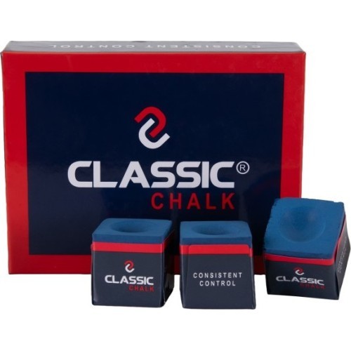 Бильярдный мел Classic, синий, 12 шт.