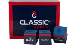 Бильярдный мел Classic, синий, 12 шт.