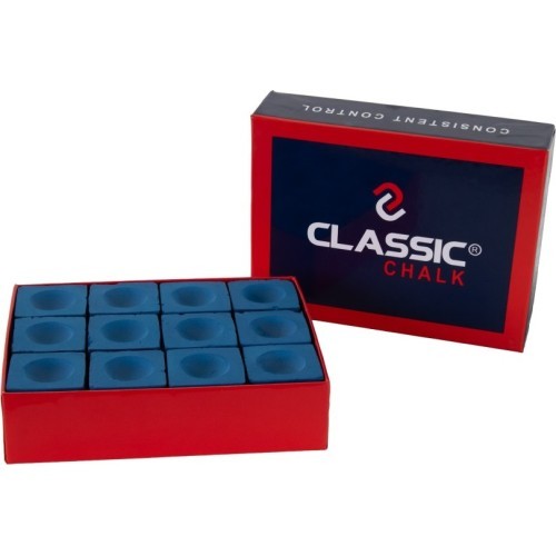 Бильярдный мел Classic, синий, 12 шт.