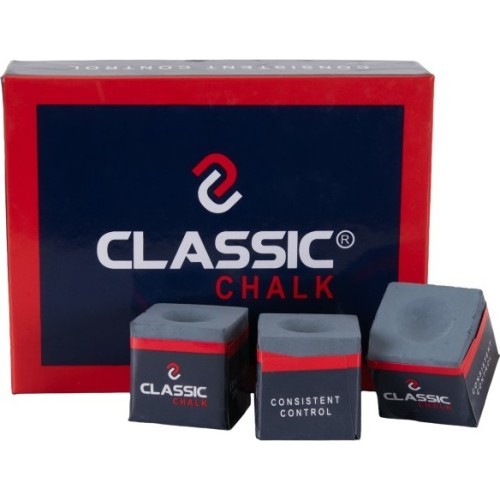 Бильярдный мел Classic, серый, 12 шт.
