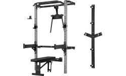 KLT22 MULTIFUNCTIONAL FOLDING POWER RACK SILVER HMS