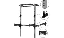 KLT22 MULTIFUNCTIONAL FOLDING POWER RACK SILVER HMS