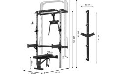 KLT22 MULTIFUNCTIONAL FOLDING POWER RACK SILVER HMS