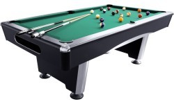 Biljarda galds Triumph Plus, Pool, melns, 8 ft, dzelteni zaļš audums