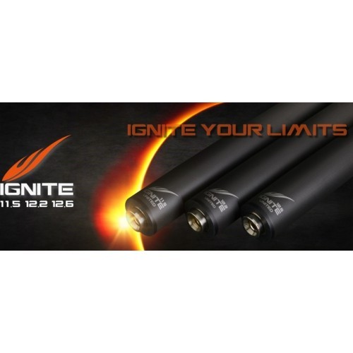 Cue Shaft, Pool, Ignite Carbon, 12,6mm, Wavy2 Joint