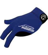 Billiard Glove, Predator Second Skin, 3-Finger, blue-white, to wear on left hand, S&M
