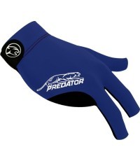 Billiard Glove, Predator Second Skin, 3-Finger, blue-white, to wear on right hand, S&M