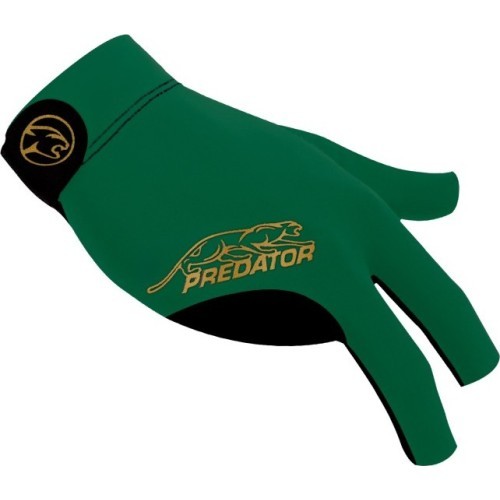 Billiard Glove, Predator Second Skin, 3-Finger, green-gold, to wear on right hand, L&XL