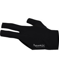 Biljarda cimds Dynamic Pro, 3 pirkstu, kreisajai rokai, melns, S&M