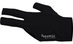 Biljarda cimds Dynamic Pro, 3 pirkstu, kreisajai rokai, melns, S&M