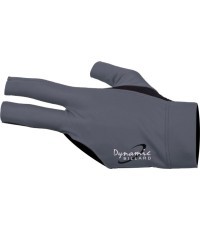 Biljarda cimds Dynamic Pro 3 pirkstu kreisajai rokai, melns/pelēks, S/M