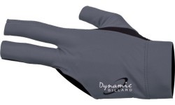 Бильярдная перчатка Dynamic Pro, на 3 пальца, чёрно-серая, на левую руку, L&XL