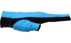 Biljarda cimds Dynamic Pro, 3 pirkstu, kreisajai rokai, melns/zils, L&XL