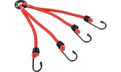 Fischer bagāžnieka gumijas ar āķiem, 50 cm, 4 āķi (sarkanas)