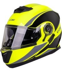 Paceļama motocikla ķivere W-TEC Banelmeda - Melna/fluorescējoši dzeltena