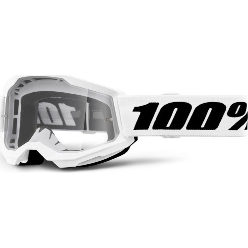 Детские кроссовые очки 100% Strata 2 Youth - Белый, прозрачный плекси