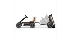 EXIT Foxy Pedal Go-Kart with Trailer - Espresso Black