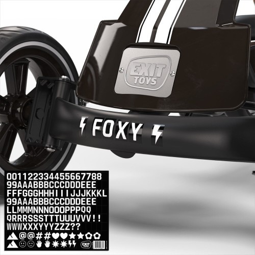 EXIT Foxy Pedal Go-Kart with Trailer - Espresso Black