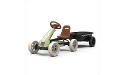 Педальный картинг EXIT Foxy с прицепом – ретро-зелёный