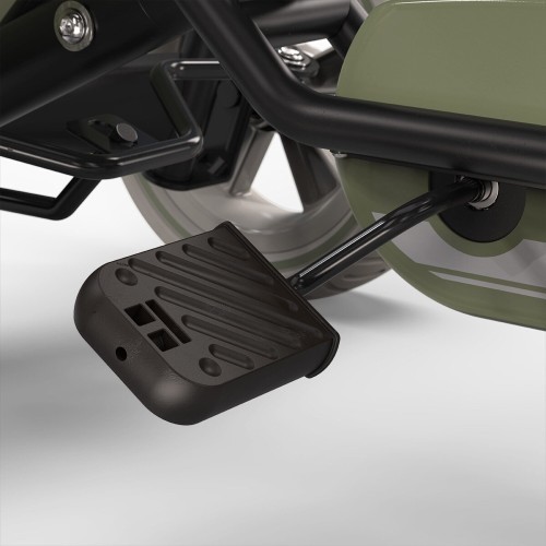 Педальный картинг EXIT Foxy с прицепом – ретро-зелёный