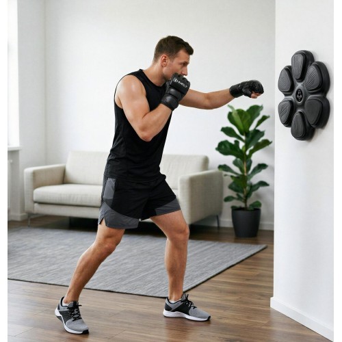 INTERACTIVE BOXING TARGET WITH BLUETOOTH, MUSIC AND GLOVES TB12 HMS