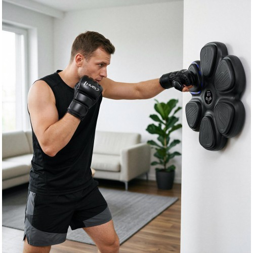INTERACTIVE BOXING TARGET WITH BLUETOOTH, MUSIC AND GLOVES TB12 HMS