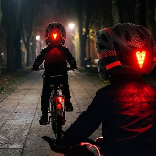 Fullface-fahrradhelm meteor lupus s 48-52 cm schwarz/rot