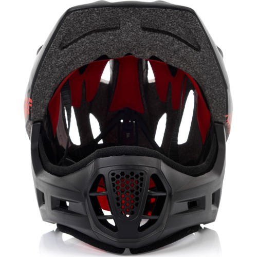 Велосипедный шлем Meteor Lupus fullface S 48-52 см чёрно-красный