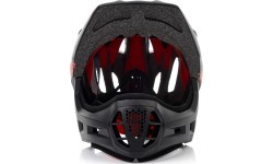 Fullface-fahrradhelm meteor lupus s 48-52 cm schwarz/rot