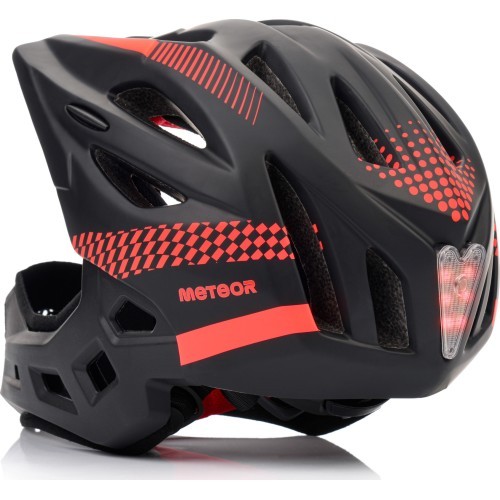 Велосипедный шлем Meteor Lupus fullface S 48-52 см чёрно-красный