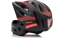 Велосипедный шлем Meteor Lupus fullface S 48-52 см чёрно-красный