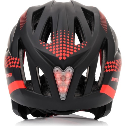 Velosipēdista ķivere Meteor Lupus, full-face, S 48-52 cm, melna/sarkana