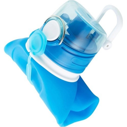 Salokāma ūdens pudele Fischer, 750 ml, pārtikas silikons (zila)