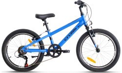 Детский велосипед CROSS Rider 20", 6 скоростей, размер рамы 10" (25 см), синий