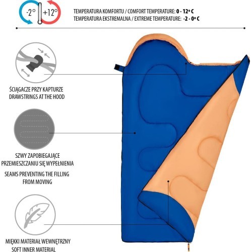 NC2007 ORANGE SLEEPING BAG JUNIOR NILS CAMP